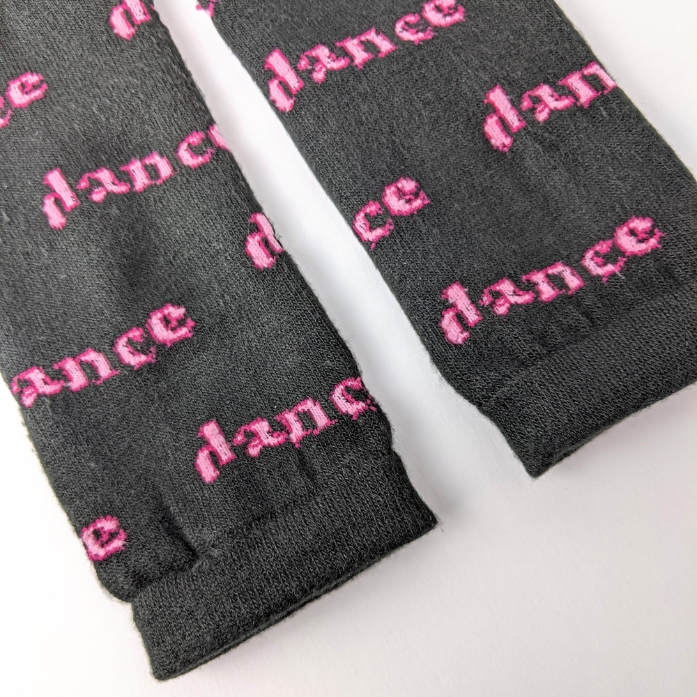 Girls Pink Black Dance Leg Warmers